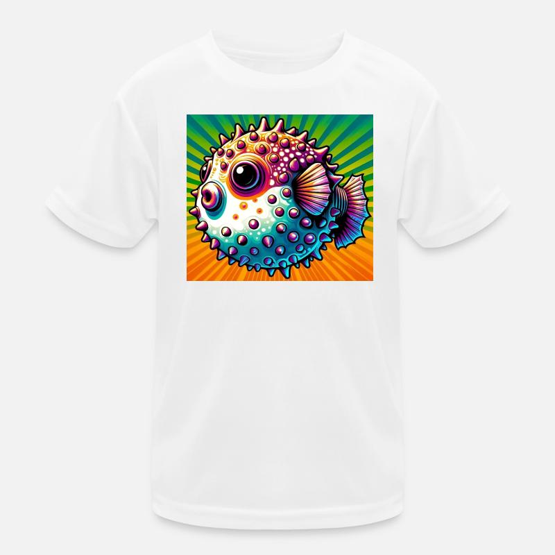 Kugelfisch Kinder Funktions-T-Shirt