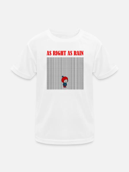 As_right_as_rain - Kinder Funktions-T-Shirt - Weiß - Vorne