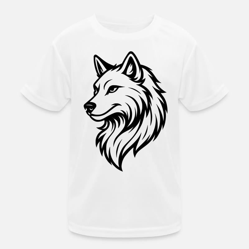 Wolf Silhouette Kids Functional T-Shirt
