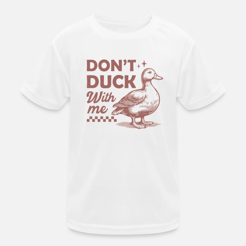 Humorvoller Entenvogel mit dem Zitat DONT DUCK Kinder Funktions-T-Shirt
