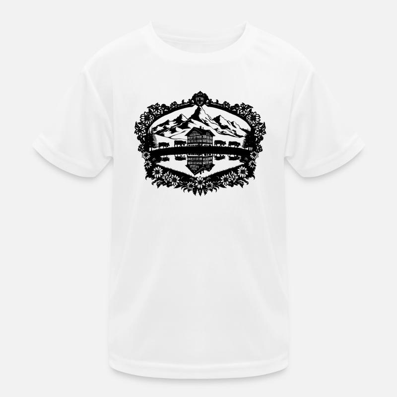 Lac Glaciaire Noir T-shirt sport Enfant