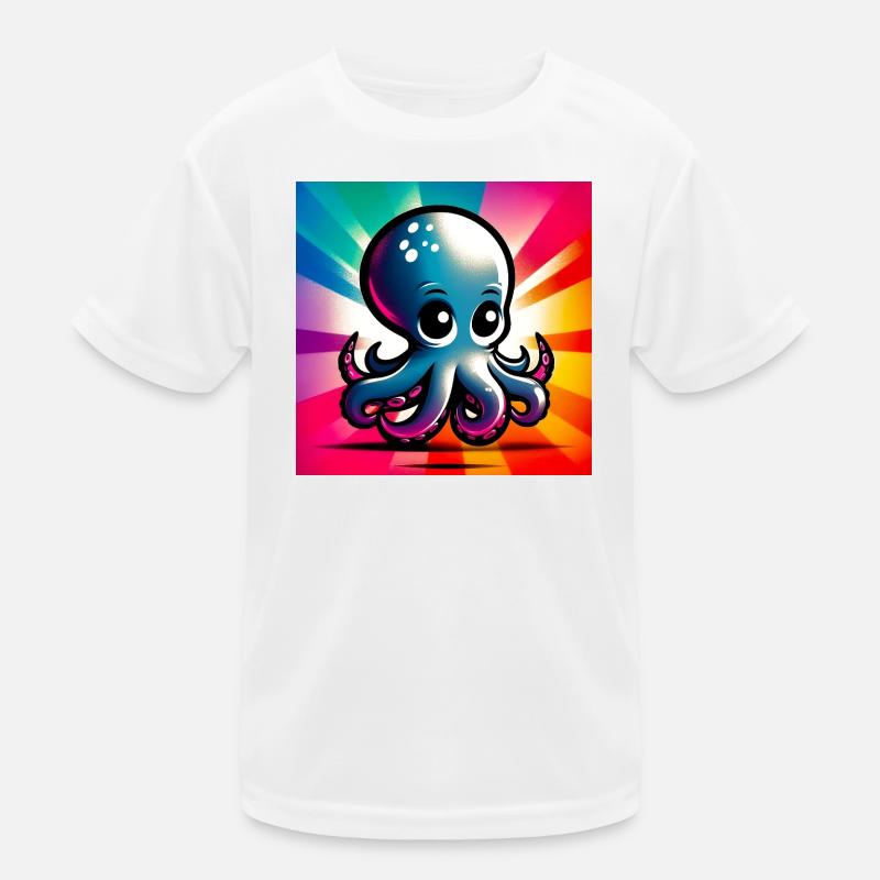 Krake Kinder Funktions-T-Shirt