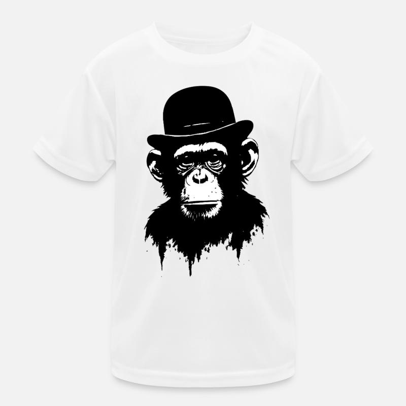 Singe avec chapeau melon T-shirt sport Enfant