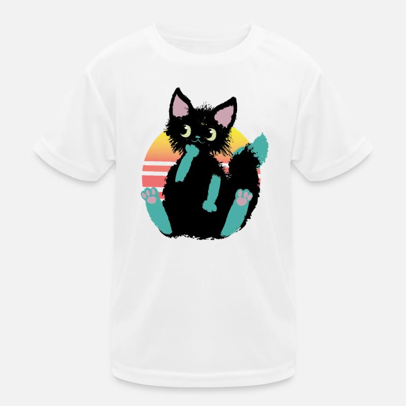 doodle chat blob, pense T-shirt sport Enfant