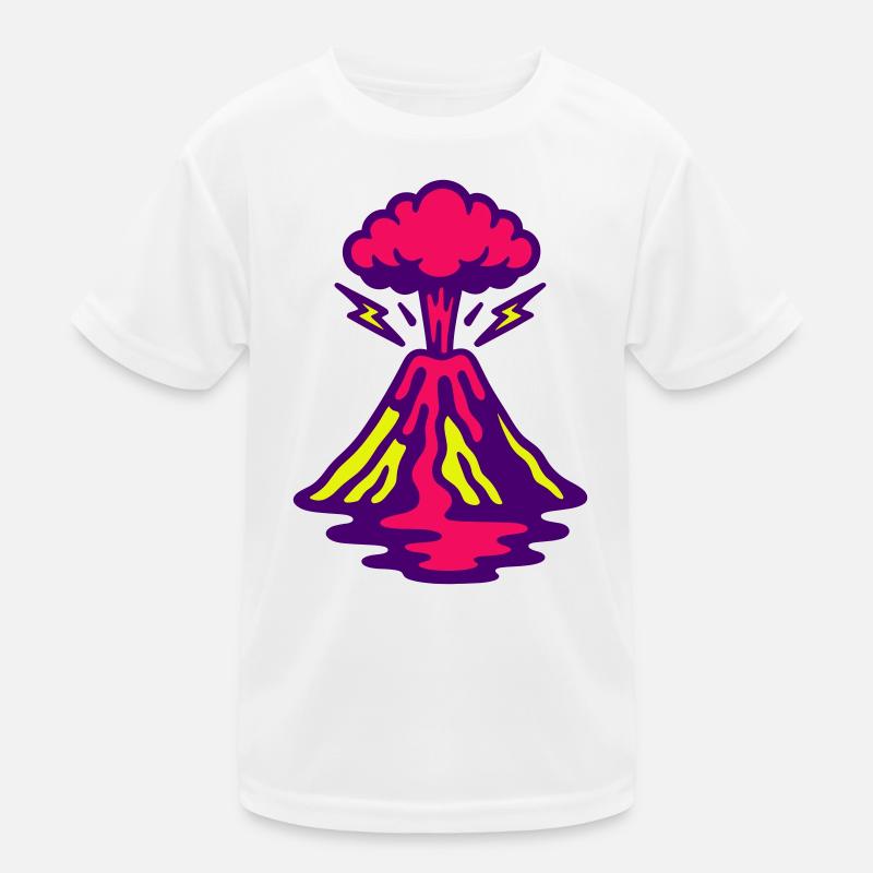 Vulkan Pop Art Kinder Funktions-T-Shirt