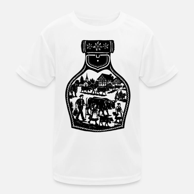 Alpabfahrt_black Kinder Funktions-T-Shirt