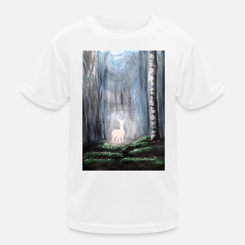 Mystical Forest Stag Always Patronus Watercolour Kids Functional T-Shirt