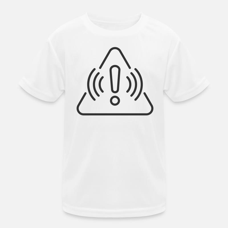 Warning Alert Icon – Triangle With Exclamation Mar Kids Functional T-Shirt