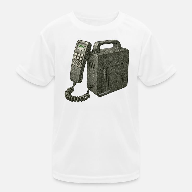 Nostalgisches Telefon Kinder Funktions-T-Shirt