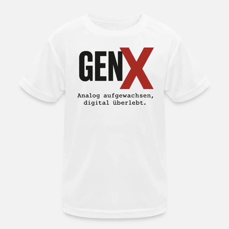 Conception rétro numérique GenX T-shirt sport Enfant