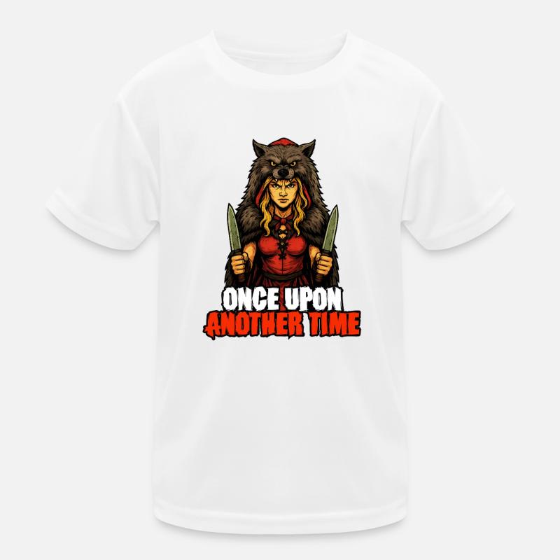 Es war einmal – Rotkäppchen – Humor - Kinder Funktions-T-Shirt - Weiß