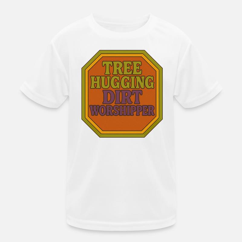 Baumumarmender Drecksanbeter Abzeichen Kinder Funktions-T-Shirt