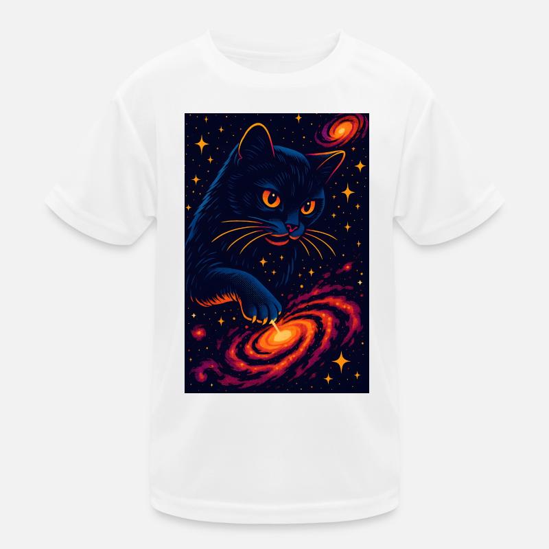 Conception de chat cosmique, Chats d’amour T-shirt sport Enfant