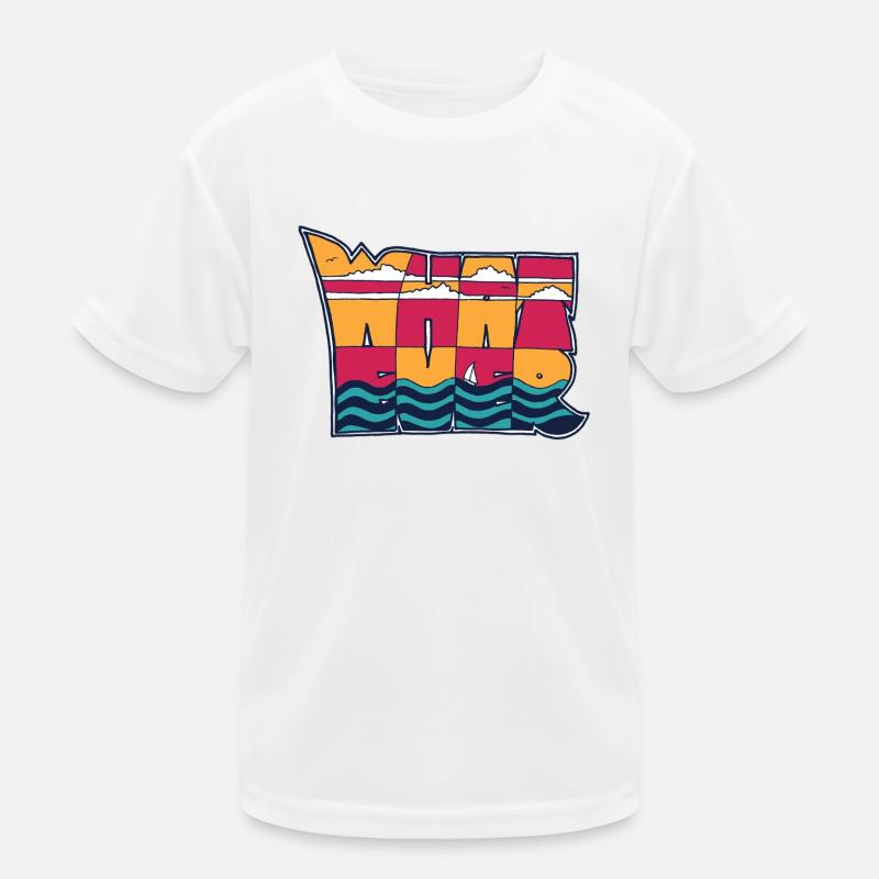 Whatever ocean waves Kids Functional T-Shirt