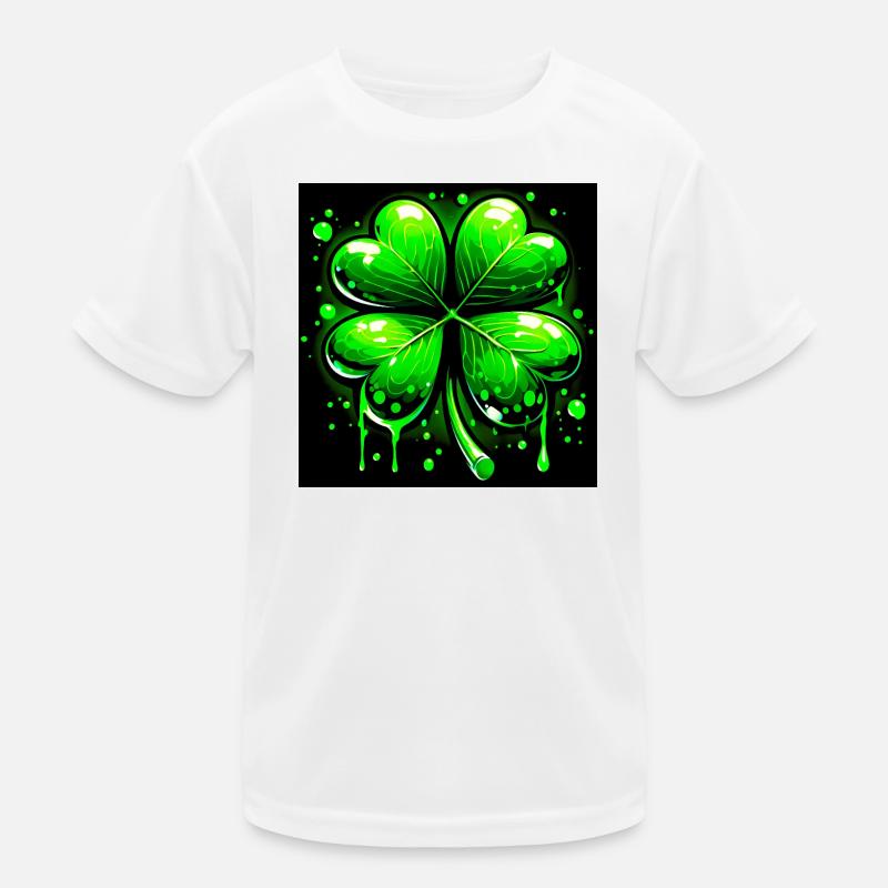 Vierblättriges Kleeblatt Kinder Funktions-T-Shirt