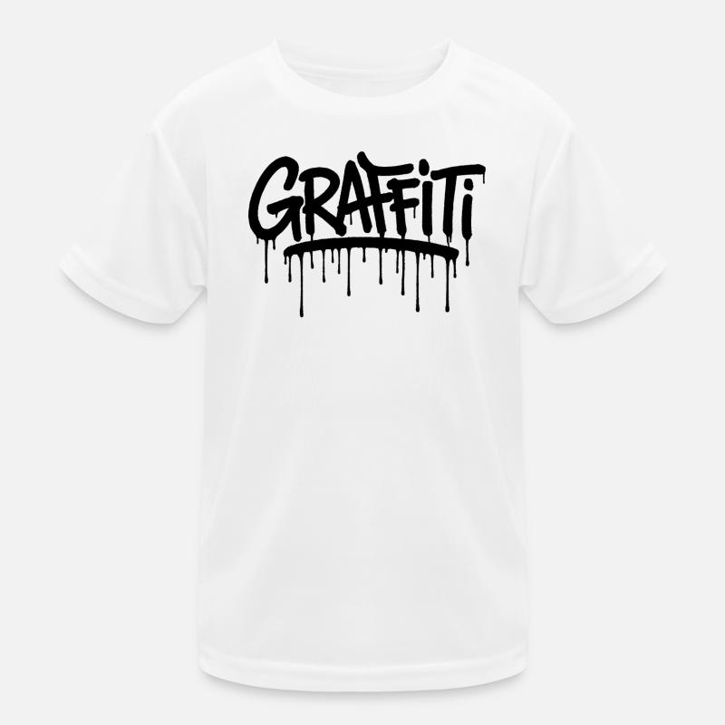 Graffiti tag noir  T-shirt sport Enfant