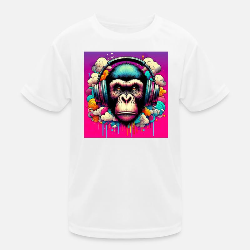 Chimpanzee Monkey Kids Functional T-Shirt