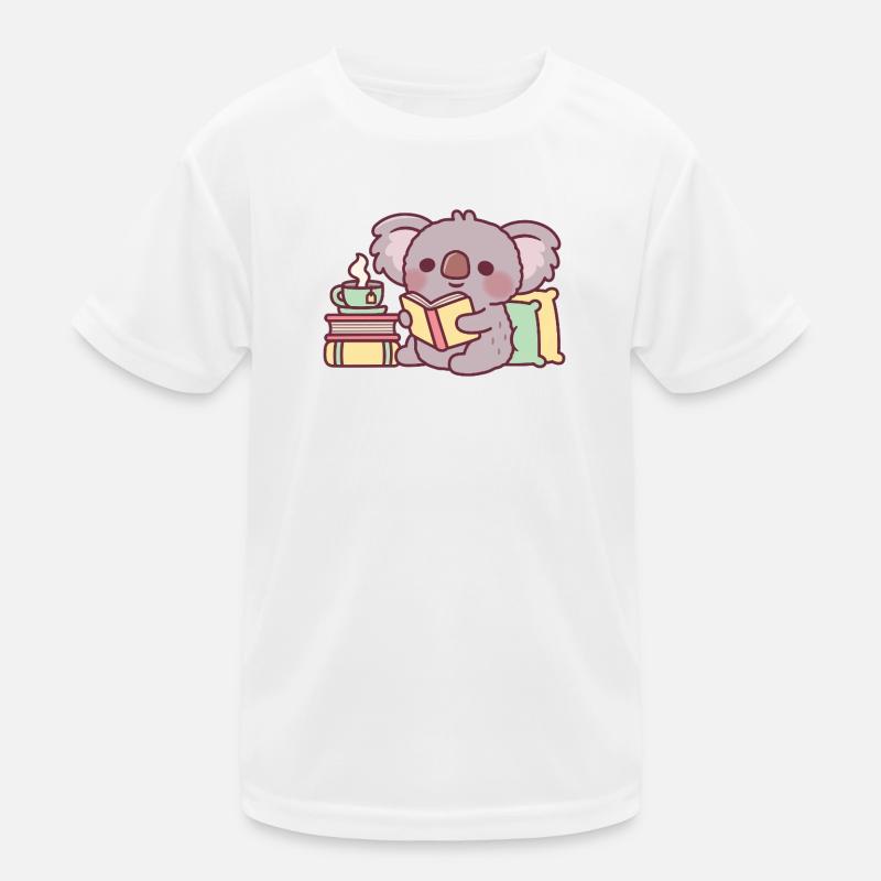 Süßer Koala, der ein Buch liest Kinder Funktions-T-Shirt