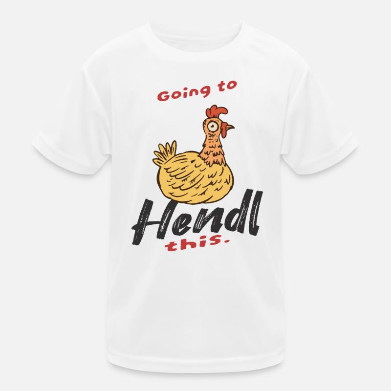 Verspieltes Huhn mit Humor Kinder Funktions-T-Shirt