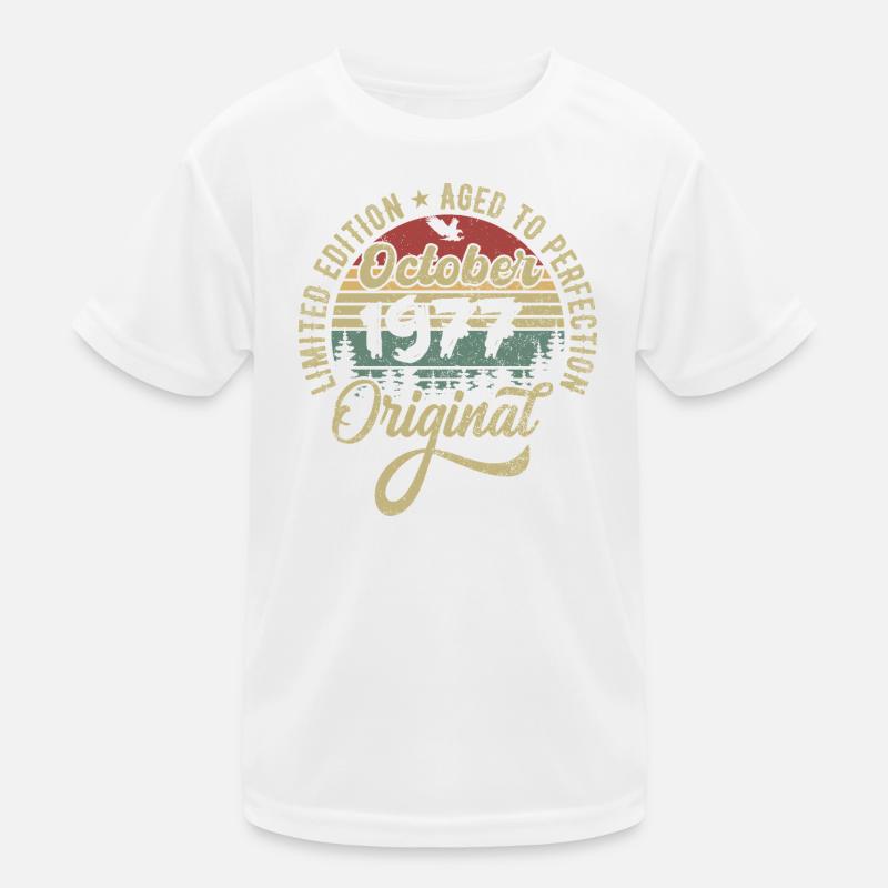 october 1977 anniversary october 1977 october Kids Functional T-Shirt