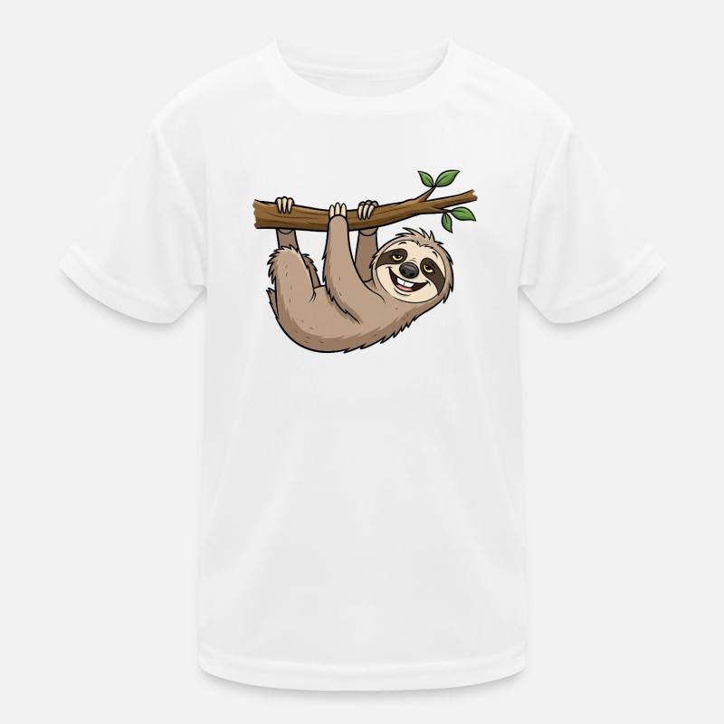 Playful sloth Kids Functional T-Shirt