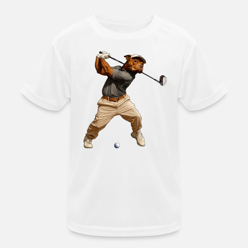 Pitbull Golfspieler Kinder Funktions-T-Shirt