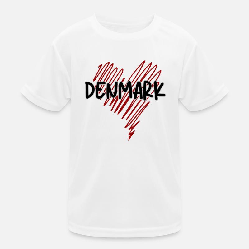 Fierté danoise, cœur Danemark T-shirt sport Enfant