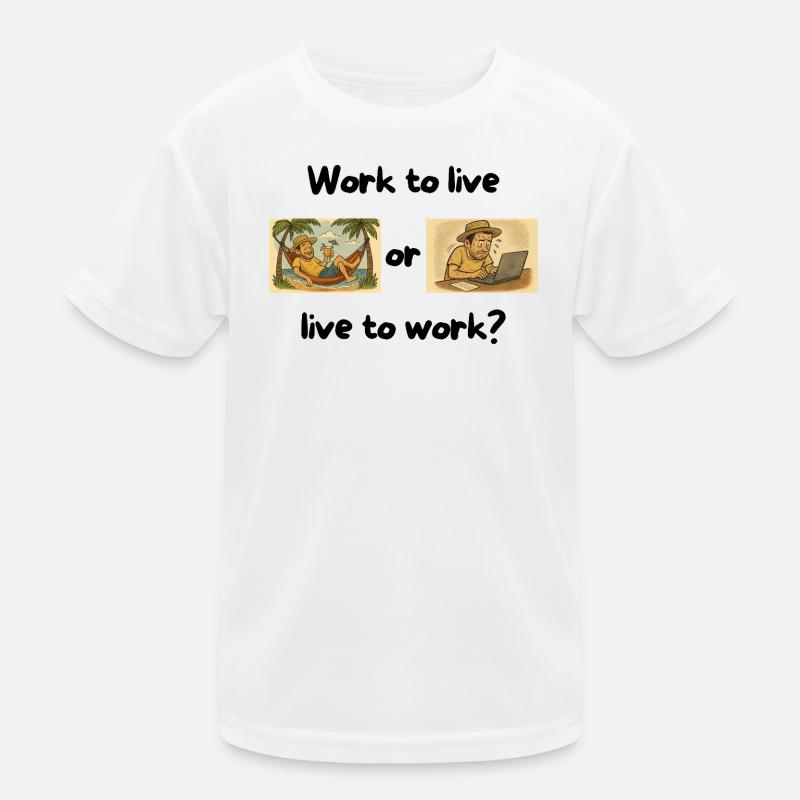 Flucht aus der Routine: Entspannung vs. Arbeitsstress Kinder Funktions-T-Shirt