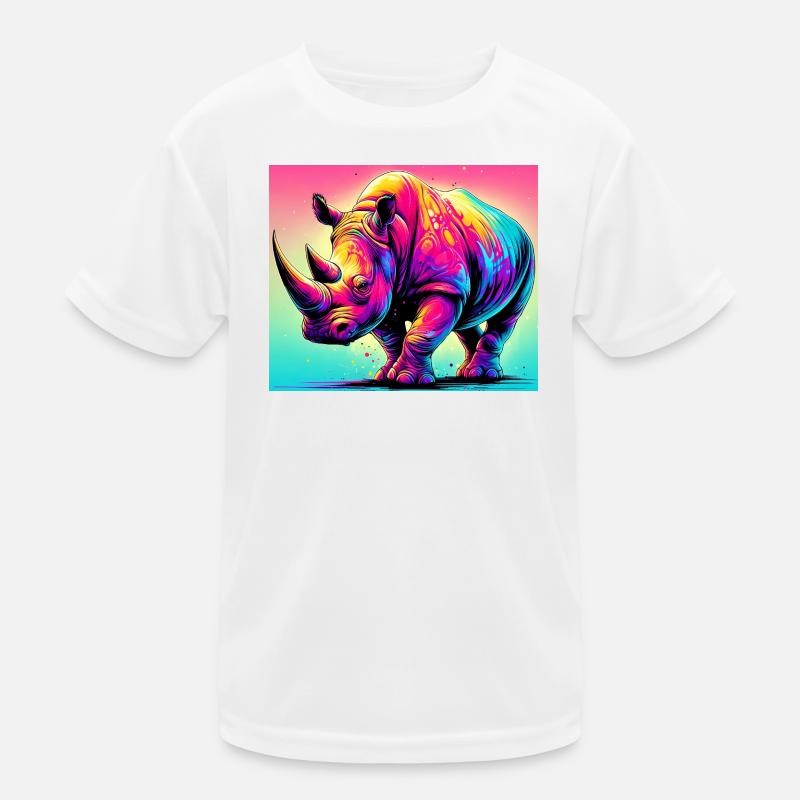 Nashorn Kinder Funktions-T-Shirt