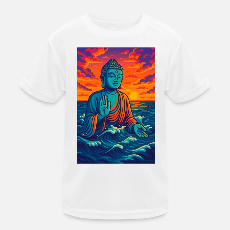 Serene Buddha by Sunset Kids Functional T-Shirt