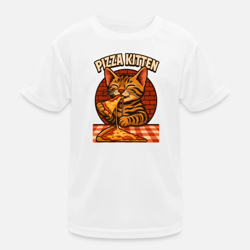 Verspieltes Pizzakätzchen, liebe Katzen Kinder Funktions-T-Shirt