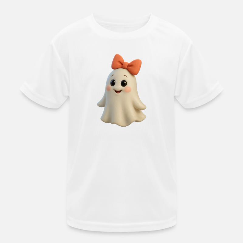 Conception ludique de fantômes de dessin animé 3D avec arc T-shirt sport Enfant