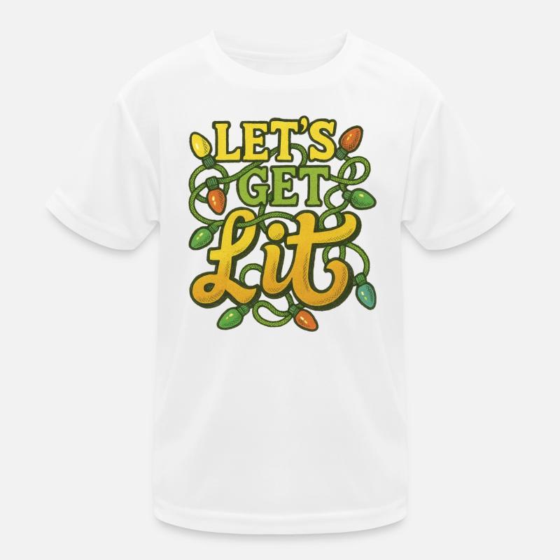 Conception de lumières de Noël festives T-shirt sport Enfant