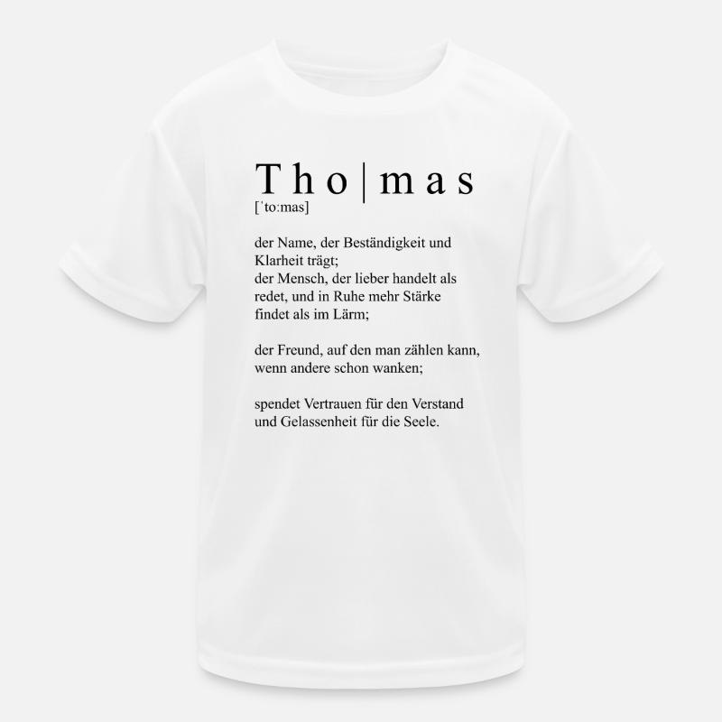 Thomas Definition Typografie Kinder Funktions-T-Shirt