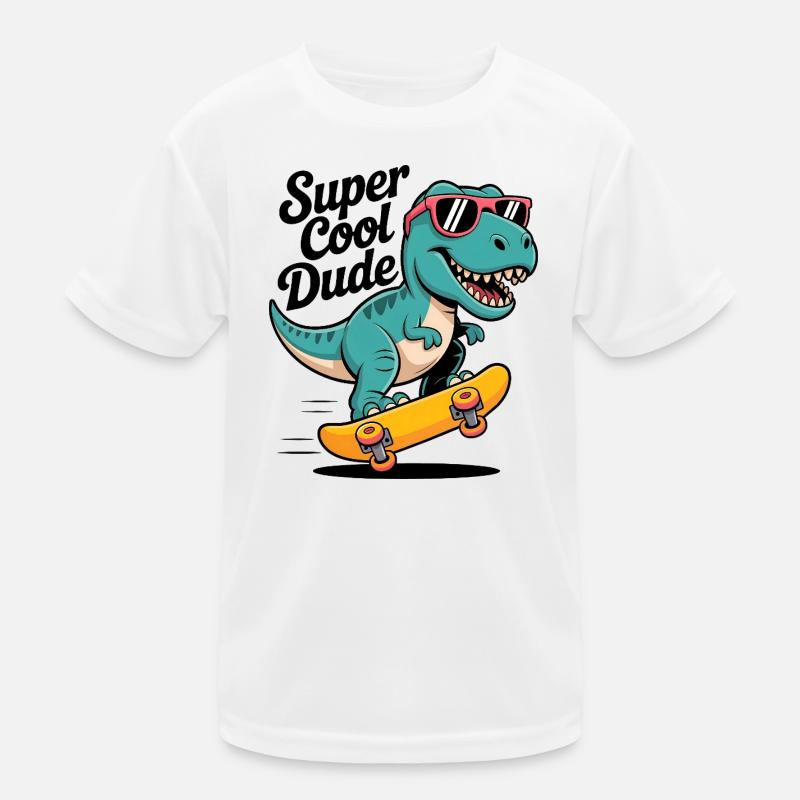 Super cooler Skateboard Dinosaurier Kinder Funktions-T-Shirt