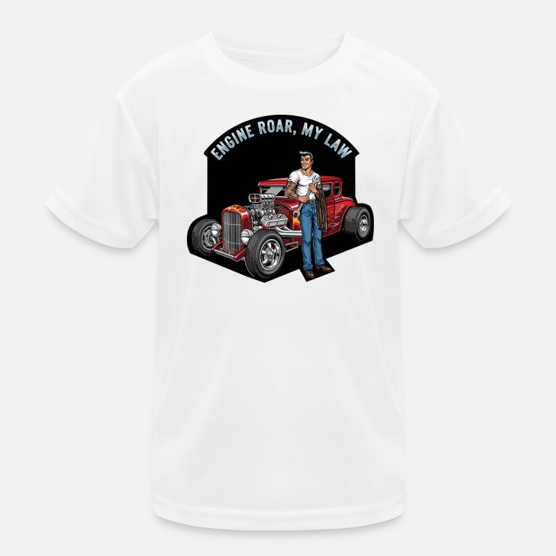 Hot engine and rebellious style Kids Functional T-Shirt