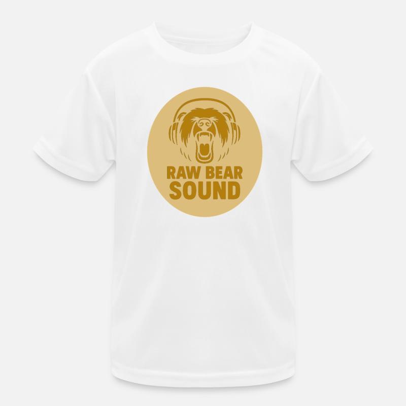 Bären Logo mit Kopfhörer Kinder Funktions-T-Shirt
