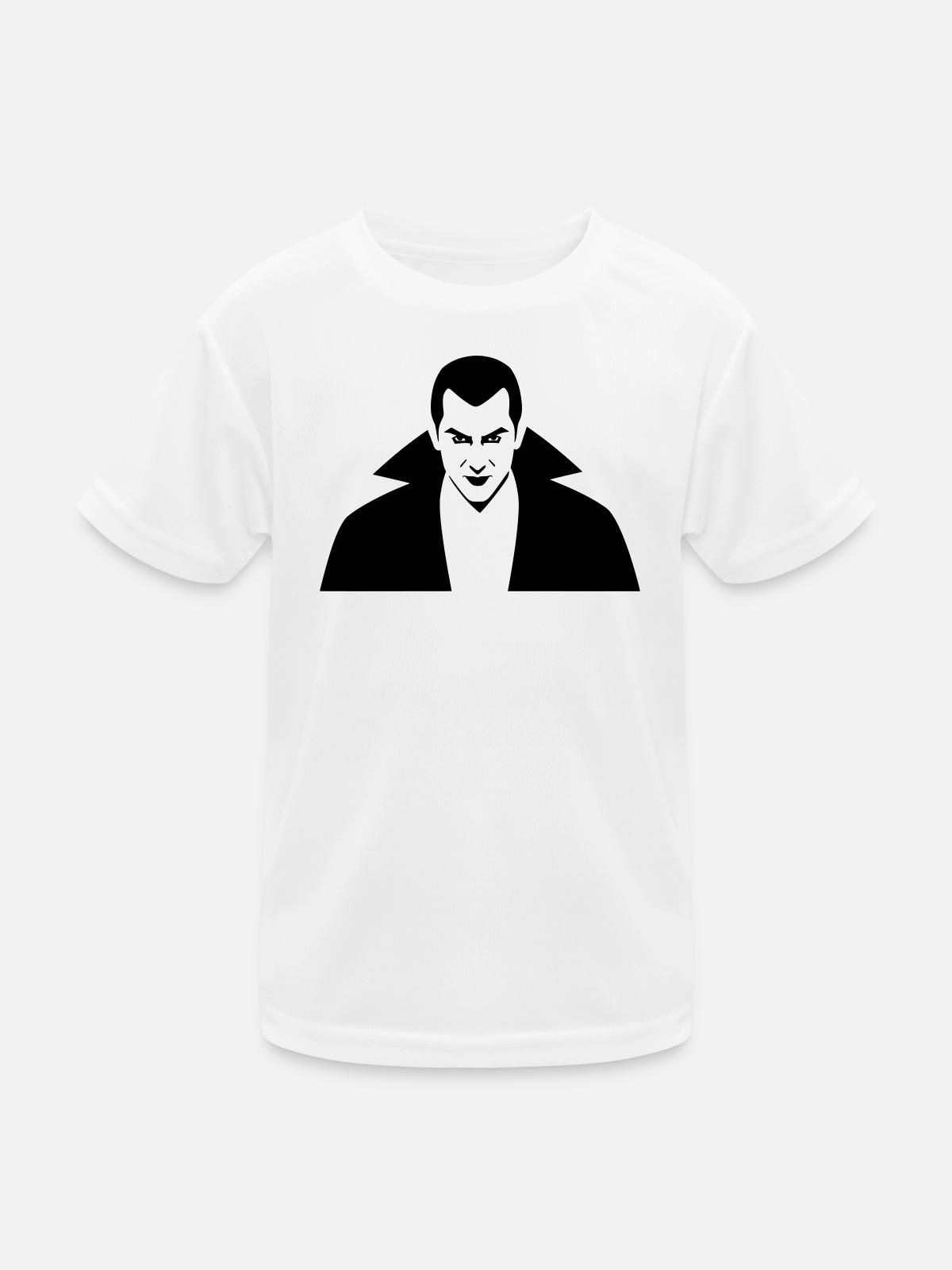 Vampire Illustration - Kids Functional T-Shirt - white - Front