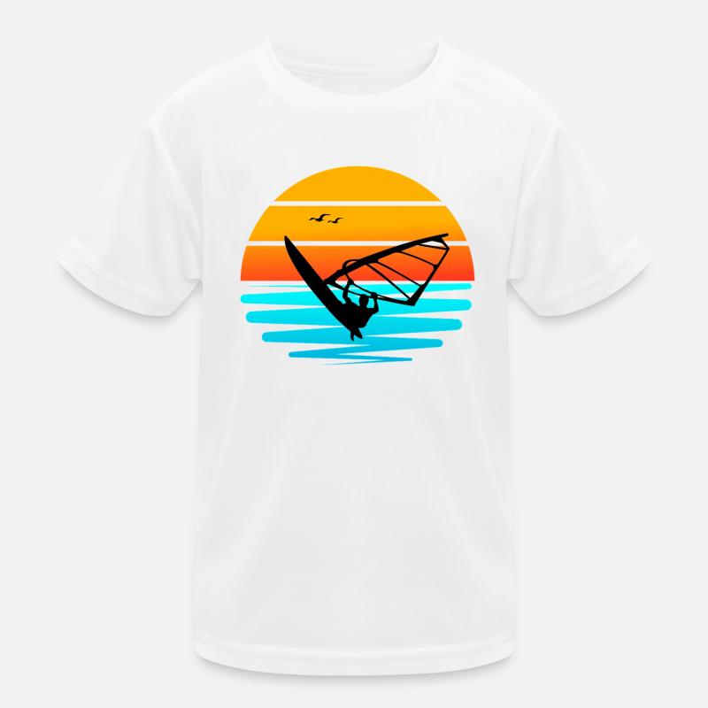 Windsurf au Coucher de Soleil T-shirt sport Enfant
