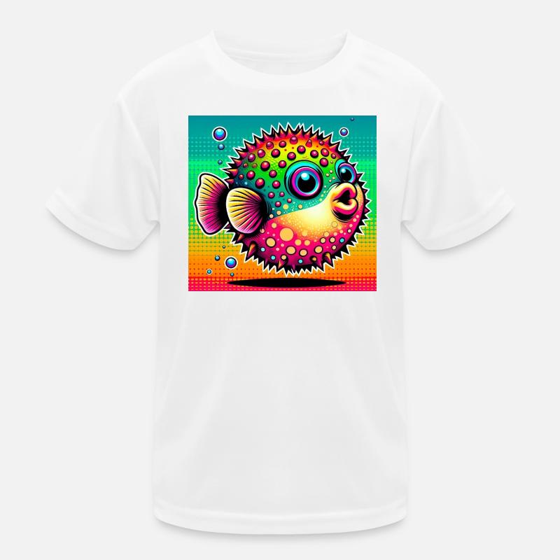 Kugelfisch Kinder Funktions-T-Shirt