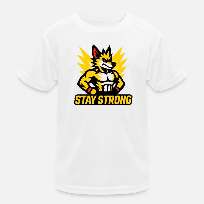 Powerful wolf with lightning motifs Kids Functional T-Shirt