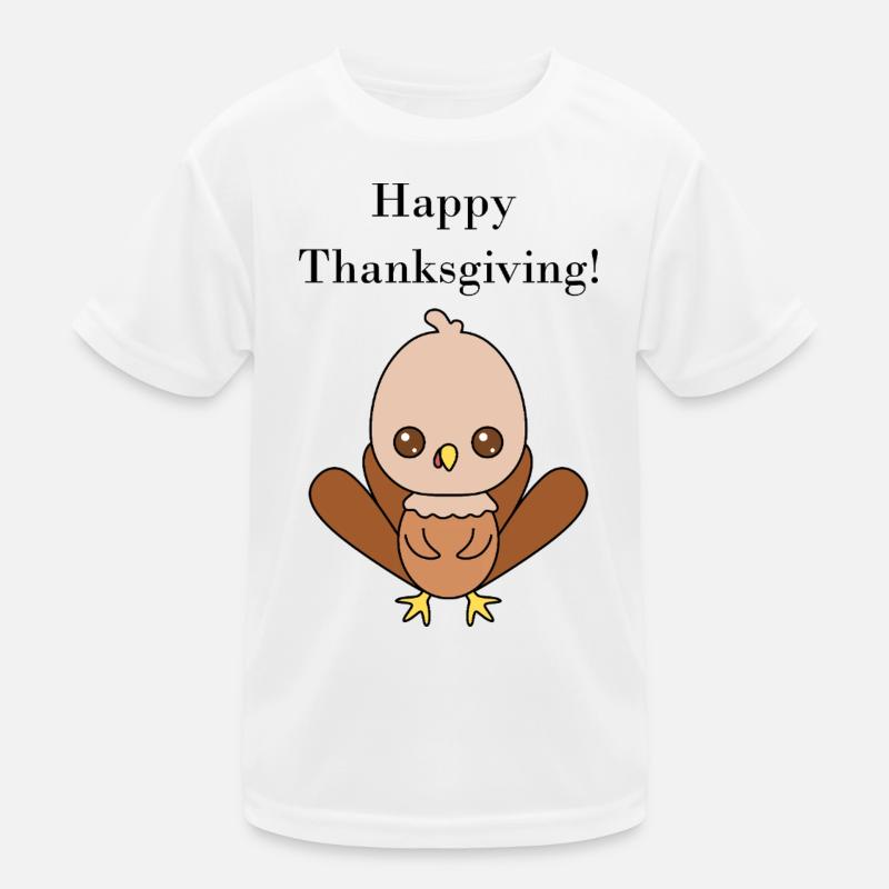 Illustration de dinde mignonne pour Thanksgiving T-shirt sport Enfant