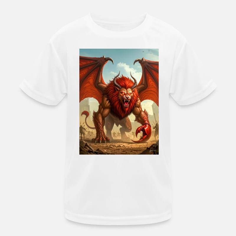 Manticore, lion-bodied desert predator Kids Functional T-Shirt