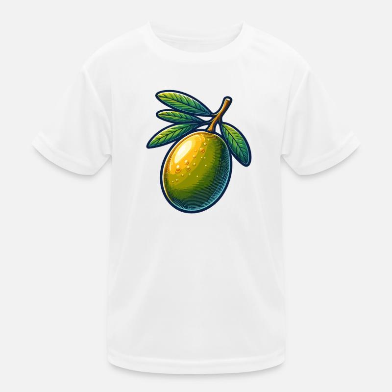 Refreshing olive illustration Kids Functional T-Shirt
