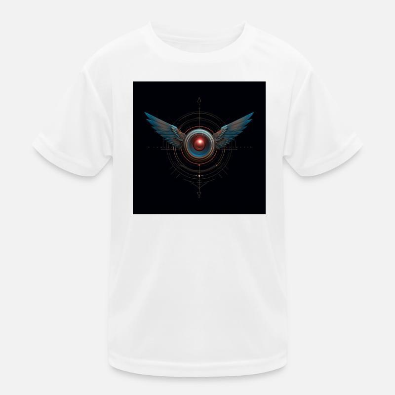 Futuristisches Winged Emblem – Techno Vision Kinder Funktions-T-Shirt