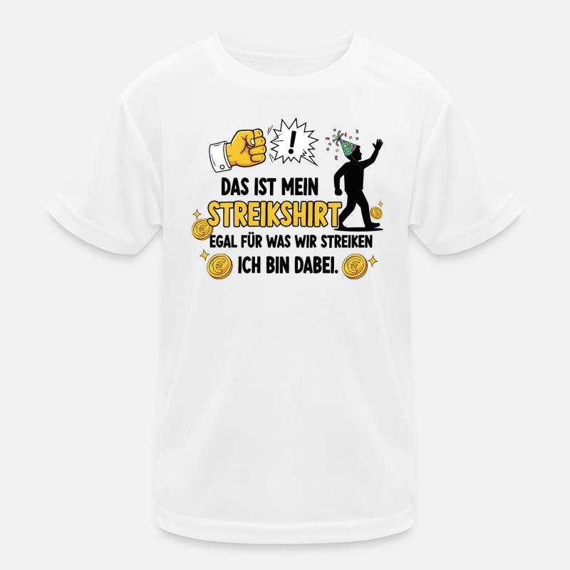 Strike shirt with protest motif and slogans Kids Functional T-Shirt