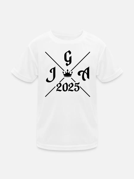 jga_2025 - Kinder Funktions-T-Shirt - Weiß - Vorne