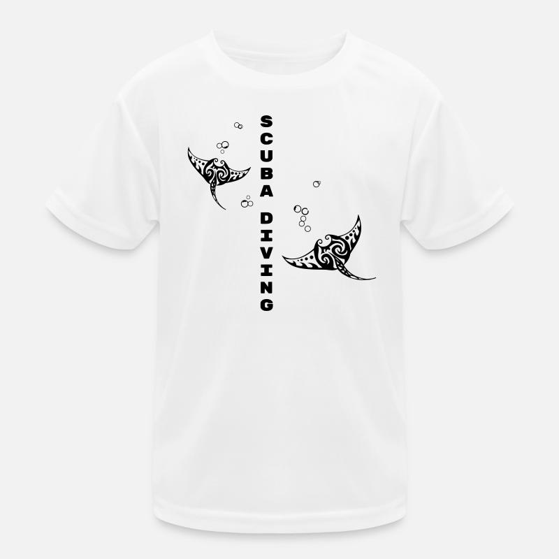Tauchen – Stammes-Mantarochen-Design Kinder Funktions-T-Shirt