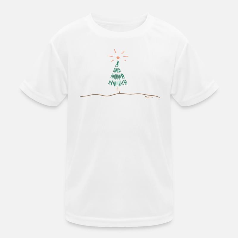 Festive Christmas tree sketch Kids Functional T-Shirt