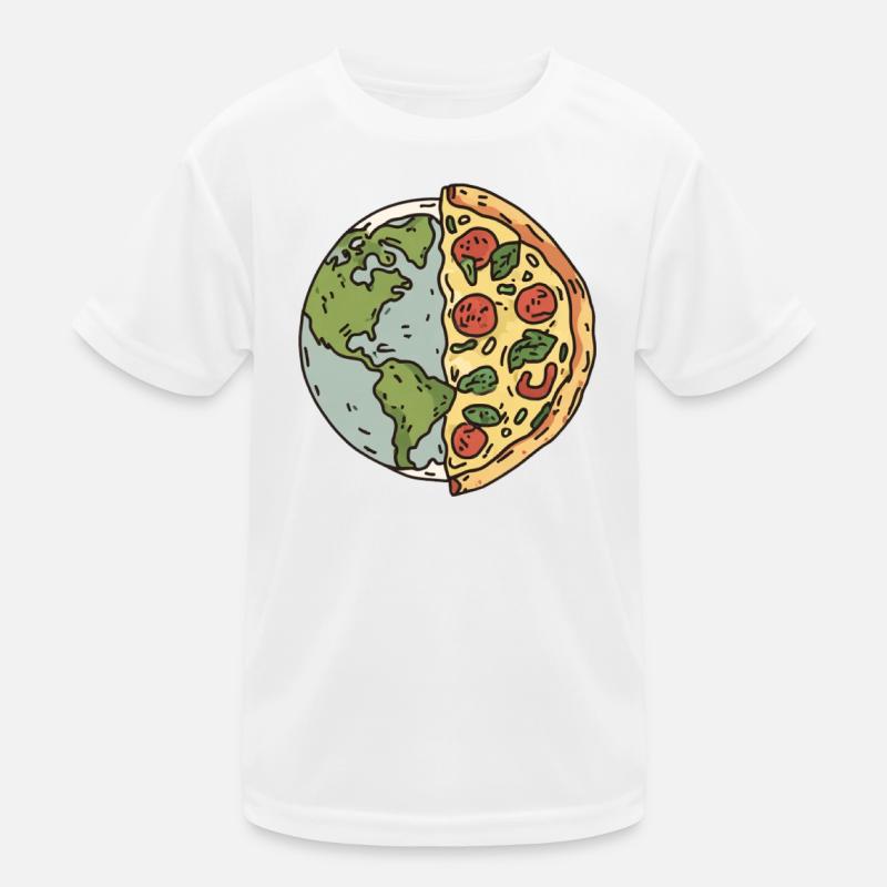 Earth Pizza Slice Design Kinder Funktions-T-Shirt